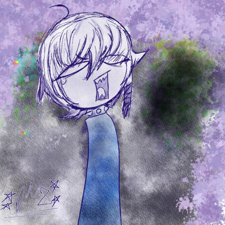 Colored textured sketch